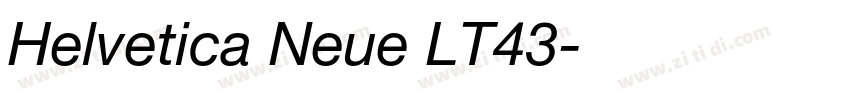 Helvetica Neue LT43字体转换